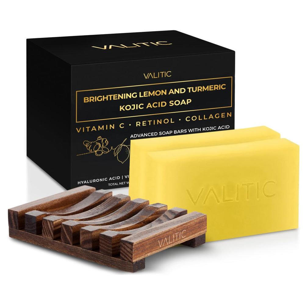 VALITIC brightening lemon-turmeric soap pour delivers a radiant cleanse.