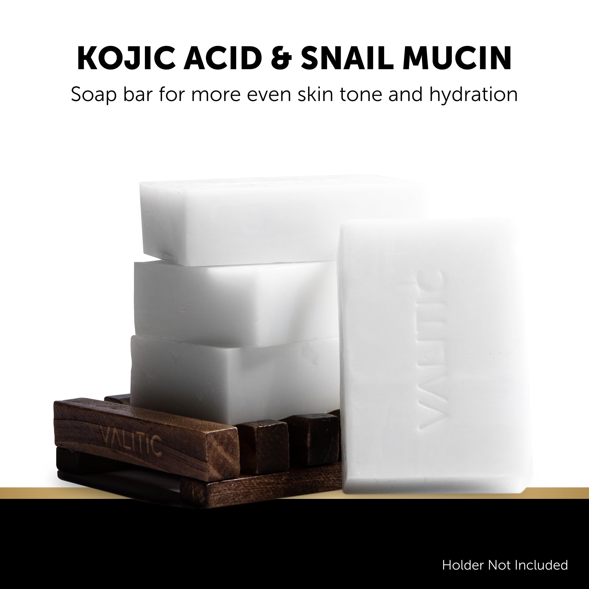 VALITIC collagen-retinol-hyaluronic blend on bar surface suggests elasticity and lasting moisture.