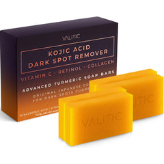 VALITIC Kojic Acid Dark Spot Remover Soap Pack—even skin tone for daily cleansing.