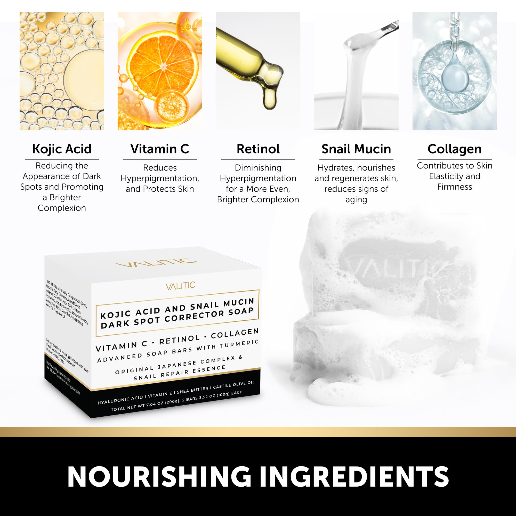 VALITIC SLS-free and paraben-free label signals cruelty-free, gentle cleansing.