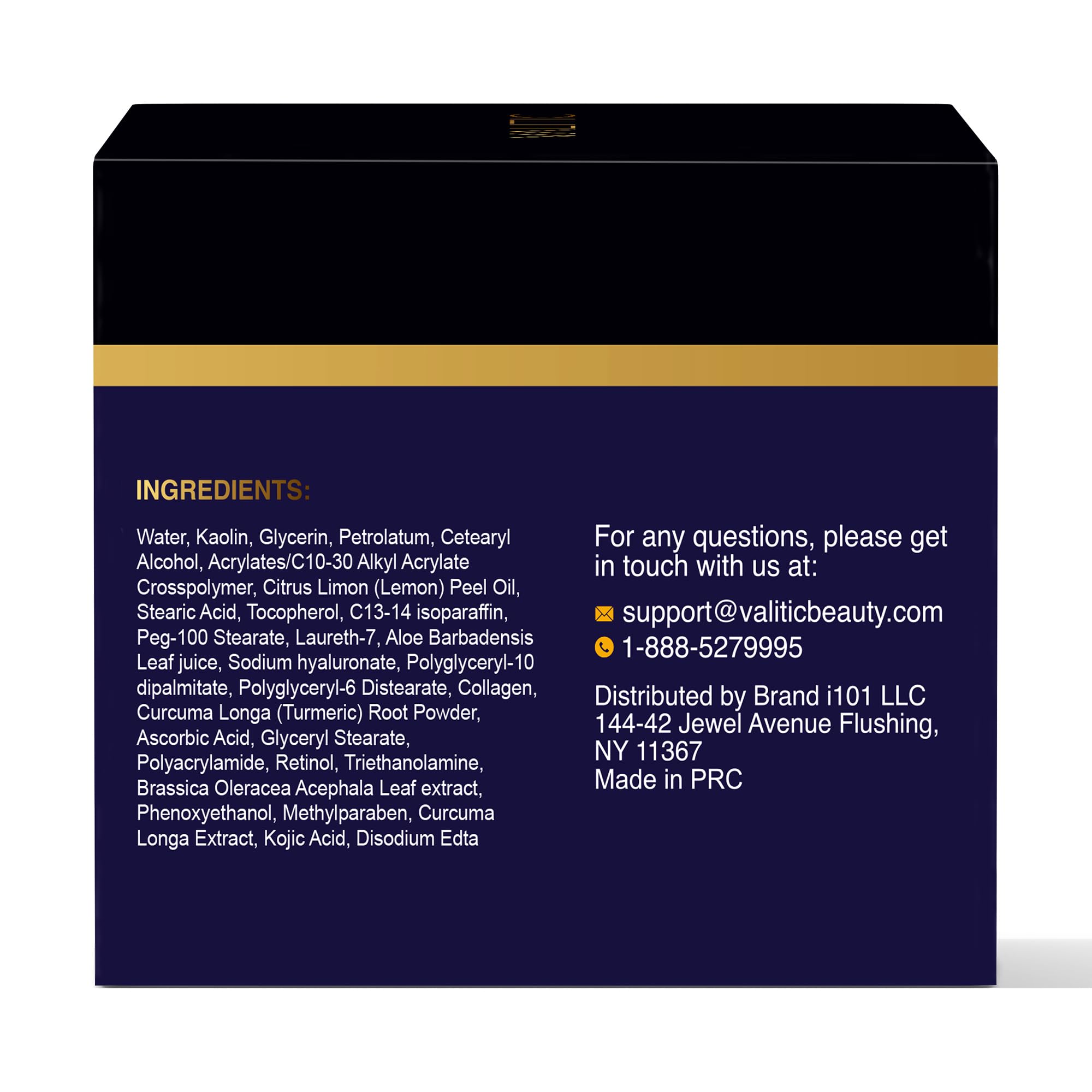 VALITIC turmeric vitamin C swirl showcases radiant glow and pore cleansing concept.