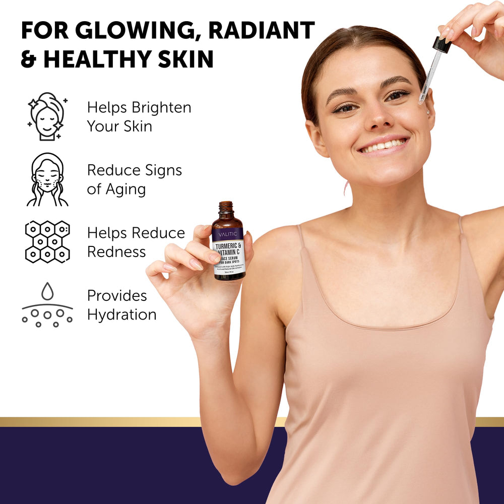 VALITIC Vitamin C Serum with kojic acid supports improved texture and more even tone