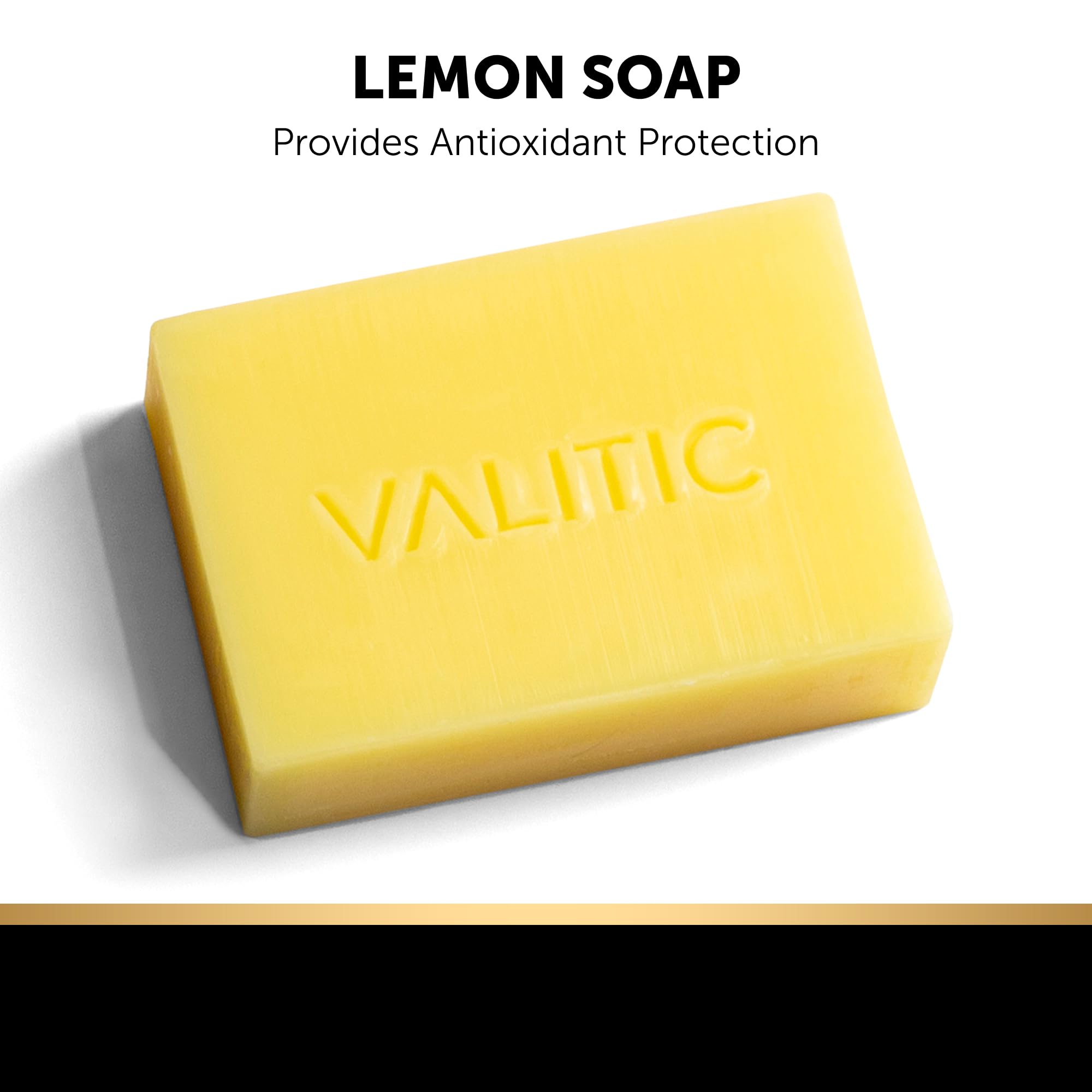 VALITIC vitamin-c-enriched-soap — brightens complexion with a fresh citrus note.