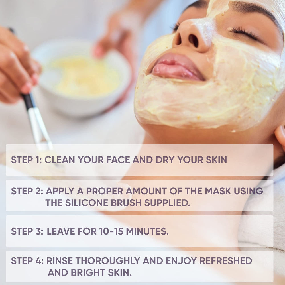 VALITIC weekly skincare routine flatlay conveys simple masking with included brush.