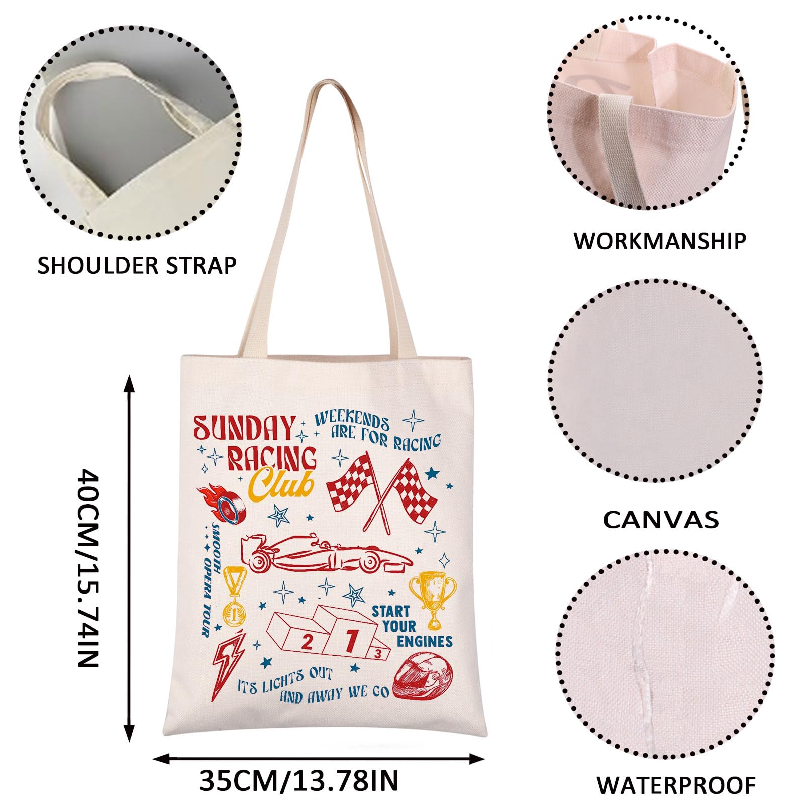 VAMSII F Tote Bag side strap, comfortable carrying for errands