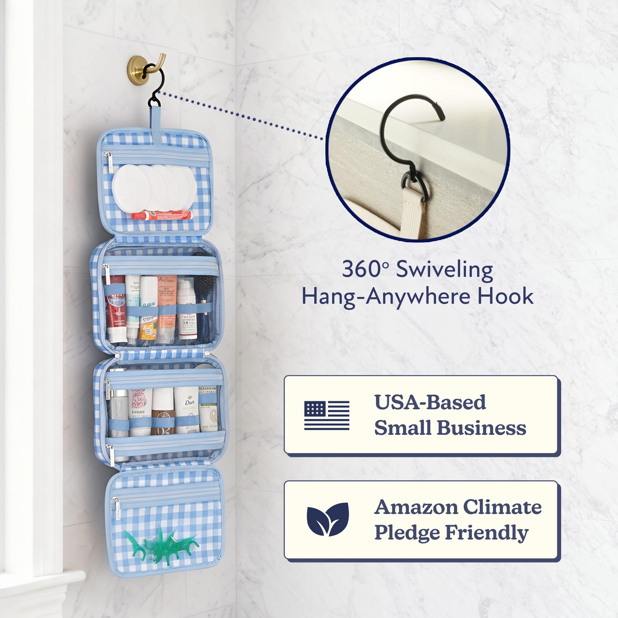 VANDEL waterproof zipper and fabric protect contents from leaks and spills