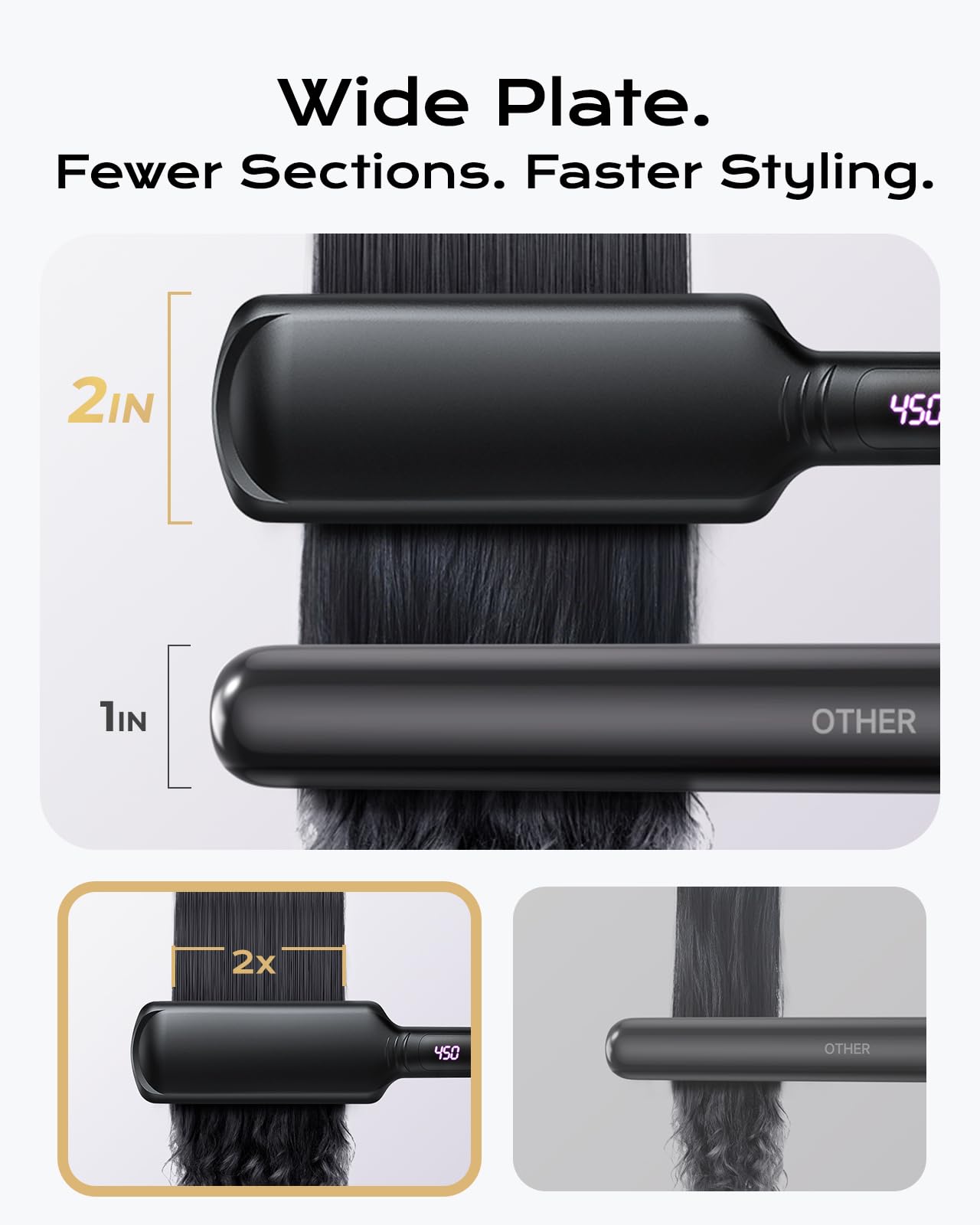 Vanessa Pro silk press finish yields shiny, healthy-looking hair