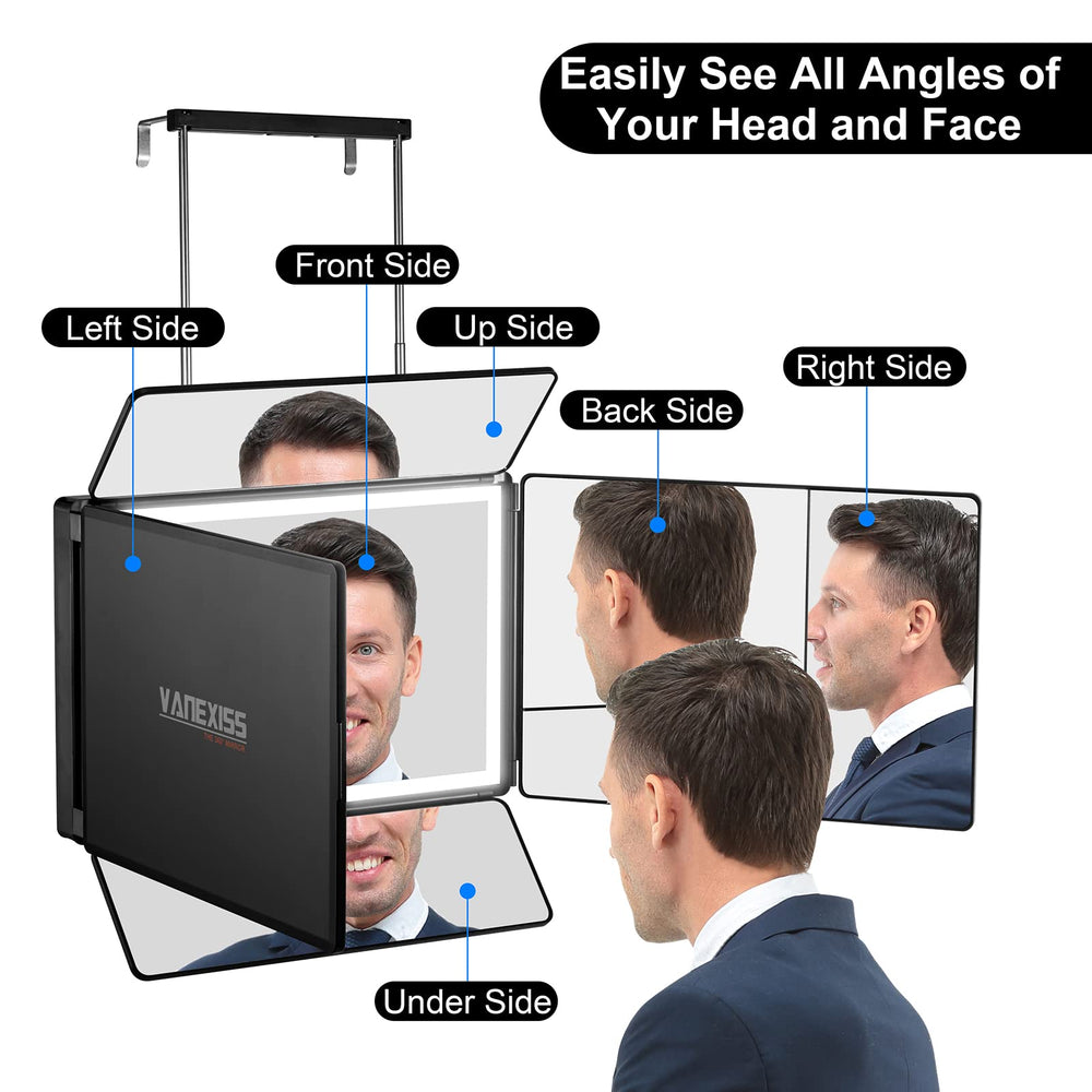 Vanexiss telescoping hooks support hands-free styling and makeup setup.