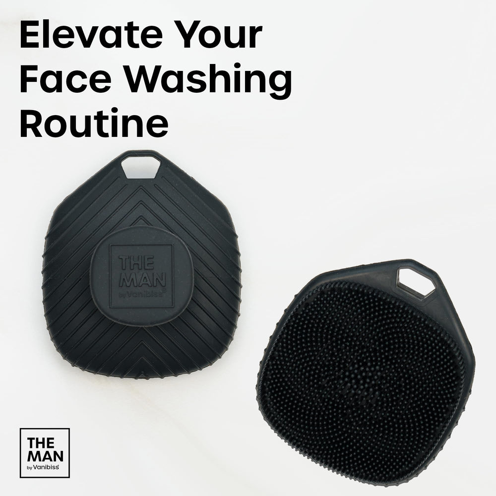 Vanibiss The Man Face Scrubber-shower-storage-travel supports in-shower routine and easy packing.