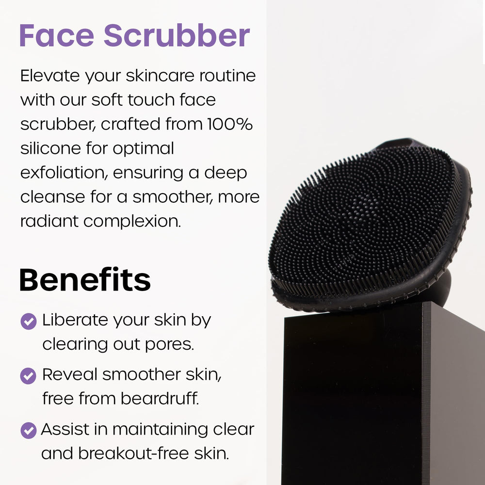 Vanibiss The Man Face Scrubber soft-bristles for gentle skin cleansing.