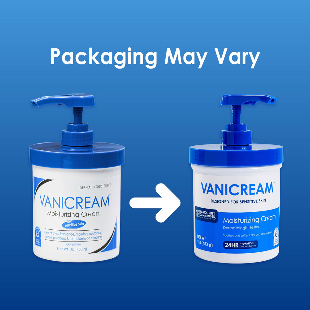 Back packaging of Vanicream 16 oz showing directions and dermatologist-tested claim