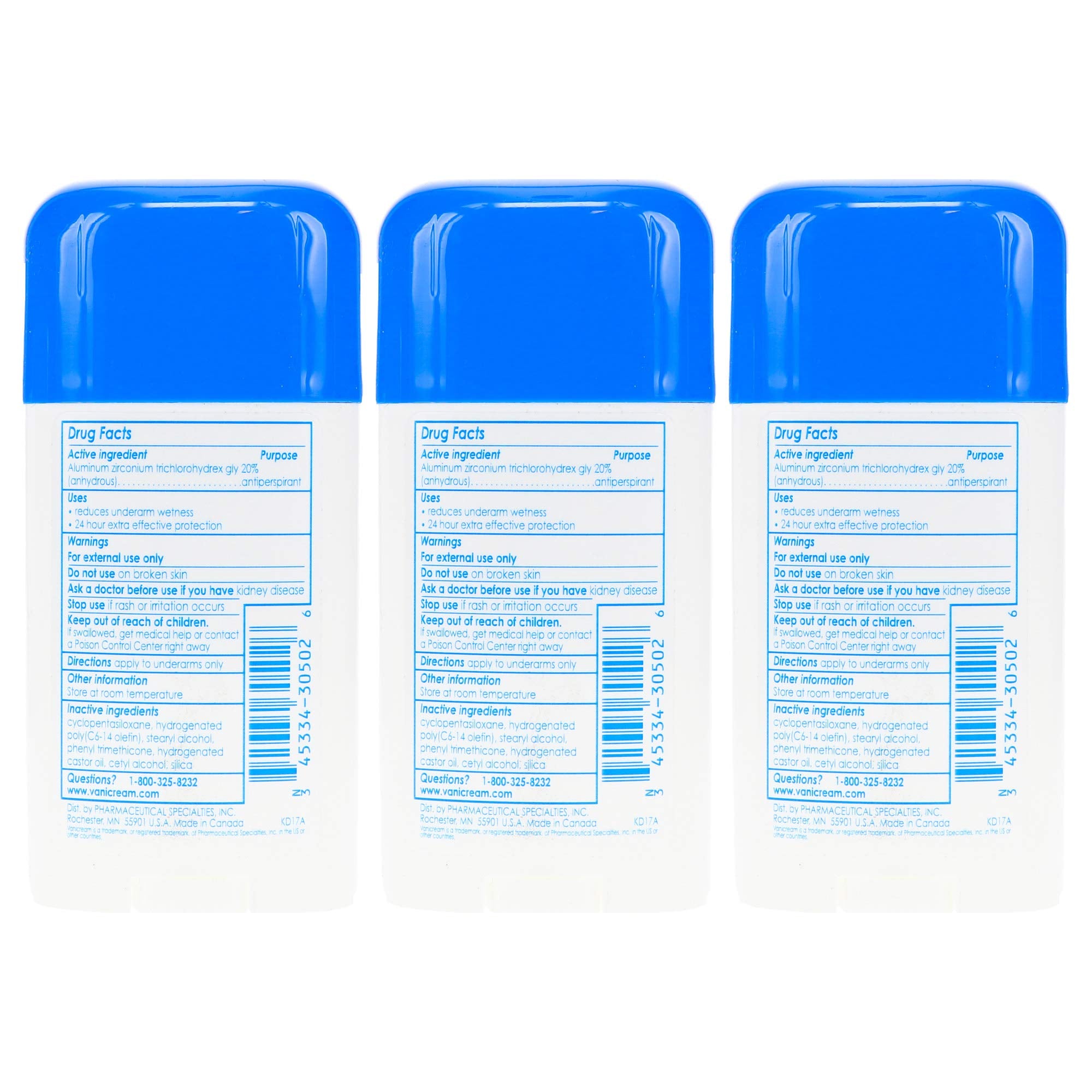 Vanicream Fragrance-free label highlights dye-free, paraben-free formula