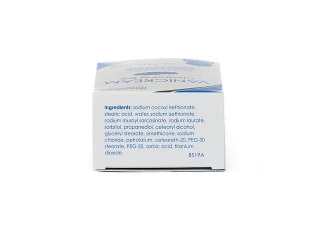 Vanicream cleansing bar dermatologist-tested badge close-up