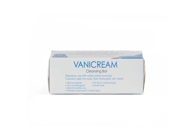 Vanicream cleansing bar gluten-free detail highlighting sensitive-skin suitability
