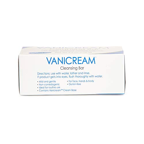 Vanicream Cleansing Bar gluten-free label supports suitability for gluten-sensitive users.