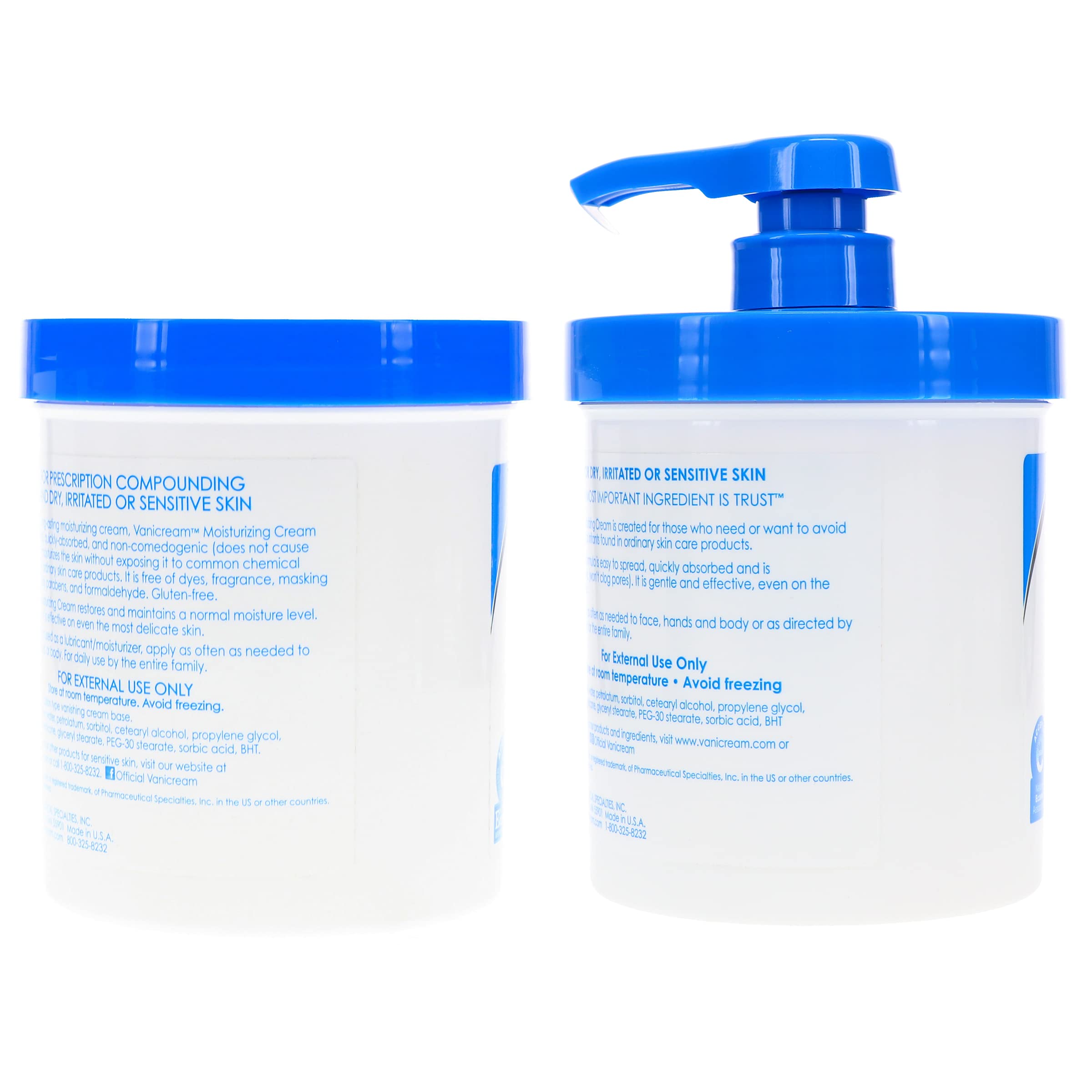 Vanicream Cream being applied to face, hands, and body in daily routine.
