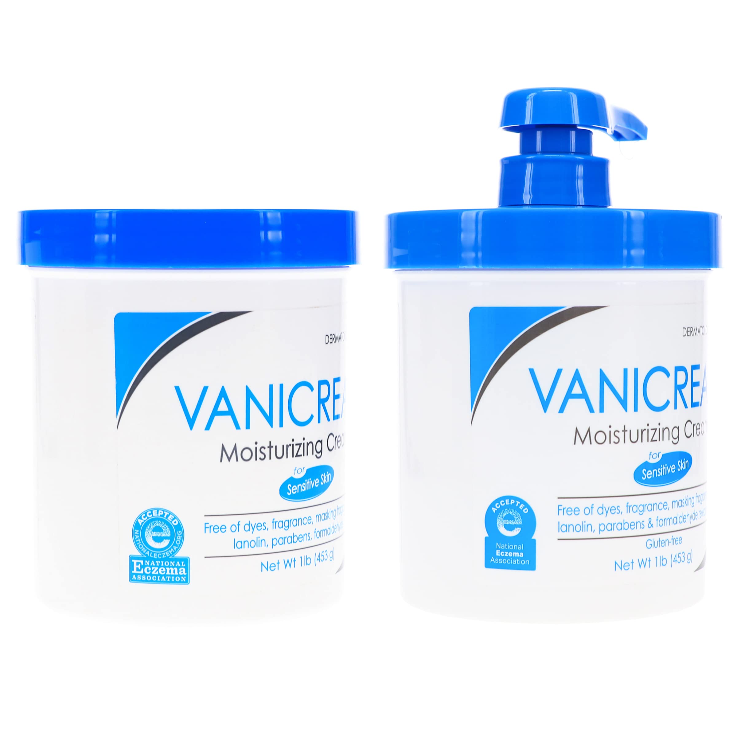 Vanicream Cream close-up on sensitive skin detail emphasizing gentleness.