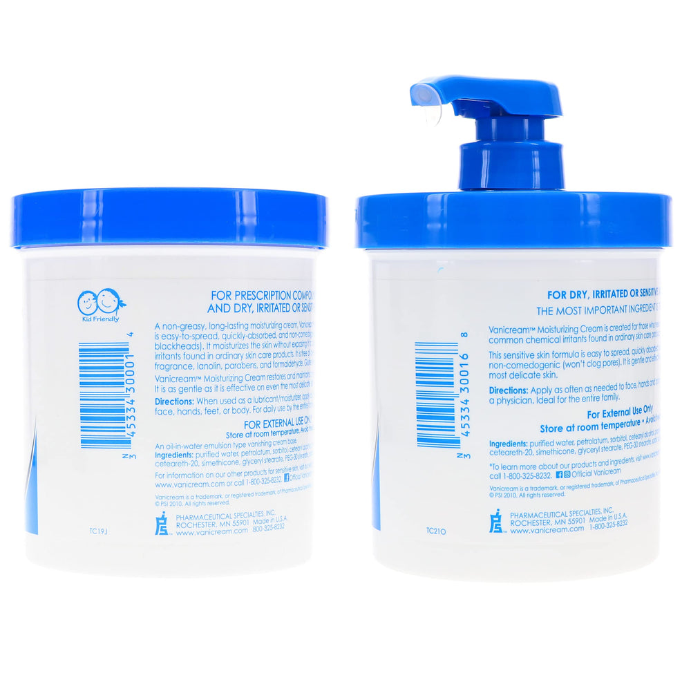 Vanicream Cream texture non-greasy and quick-absorbing for comfortable skin.