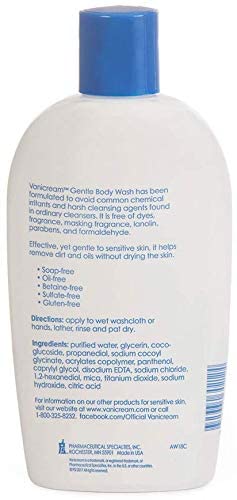 Vanicream Free and Clear Body Wash bottle for fragrance-free cleansing on delicate skin