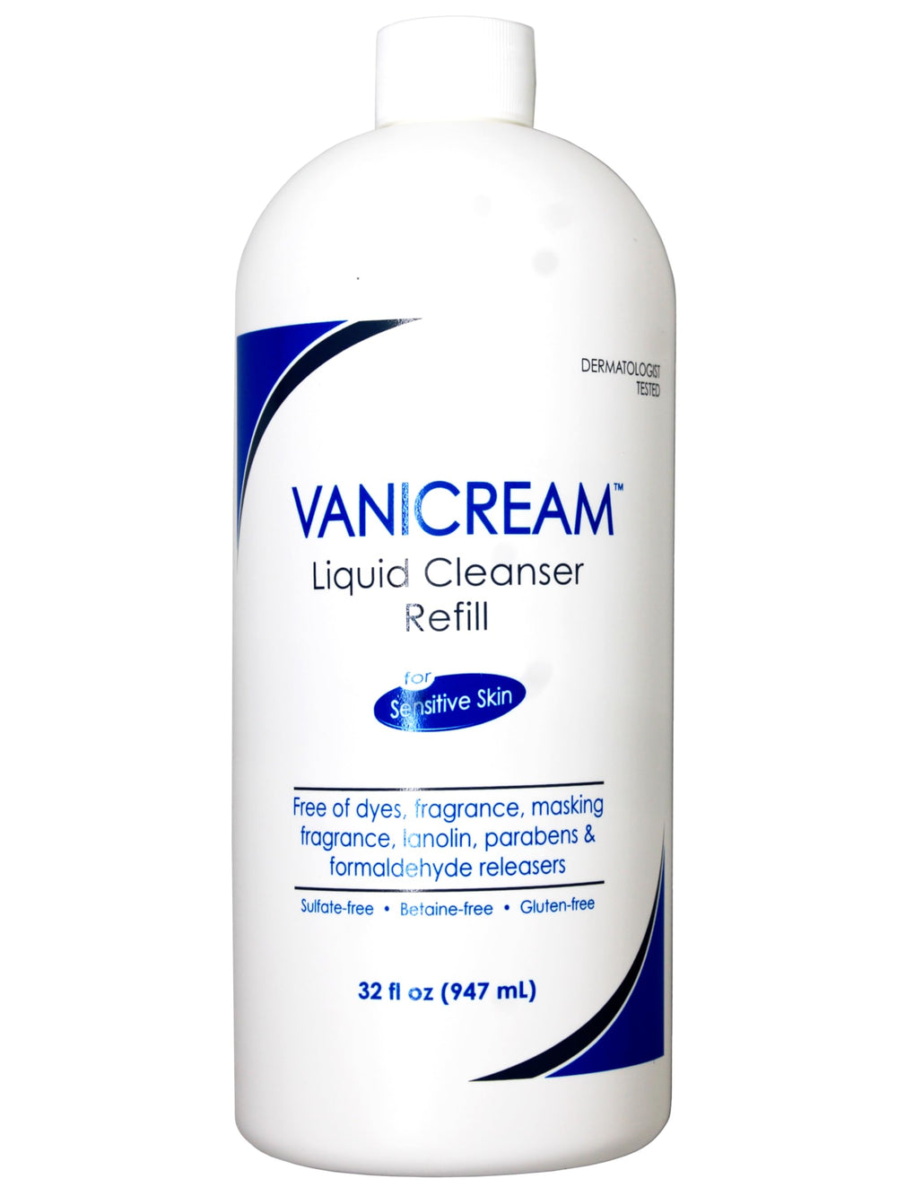 Vanicream Free & Clear refill bottle for sensitive-skin cleansing