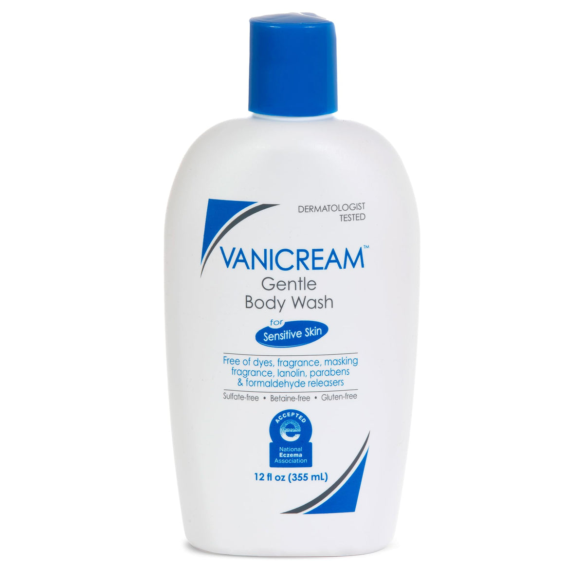 Vanicream front bottle showing clear label and gentle cleanser benefits