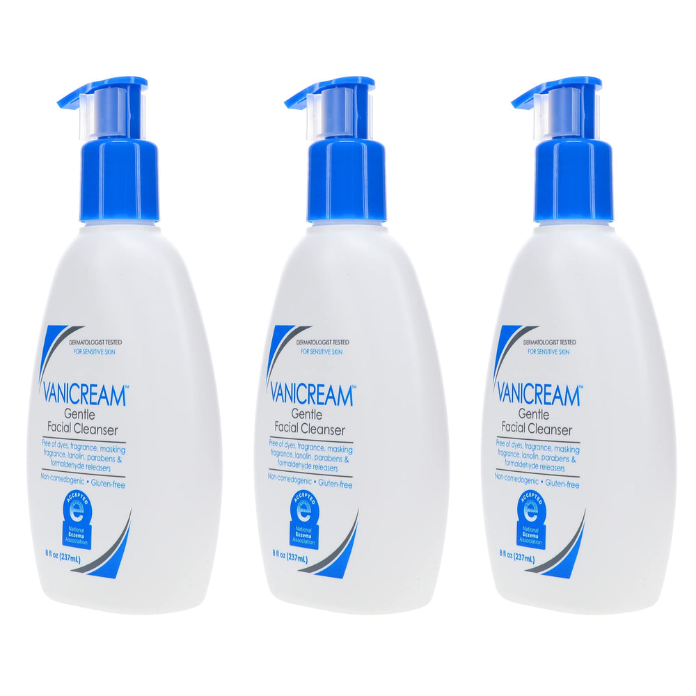 Vanicream Gentle Facial Cleanser foamy lather shows gentle cleansing with minimal irritation potential.
