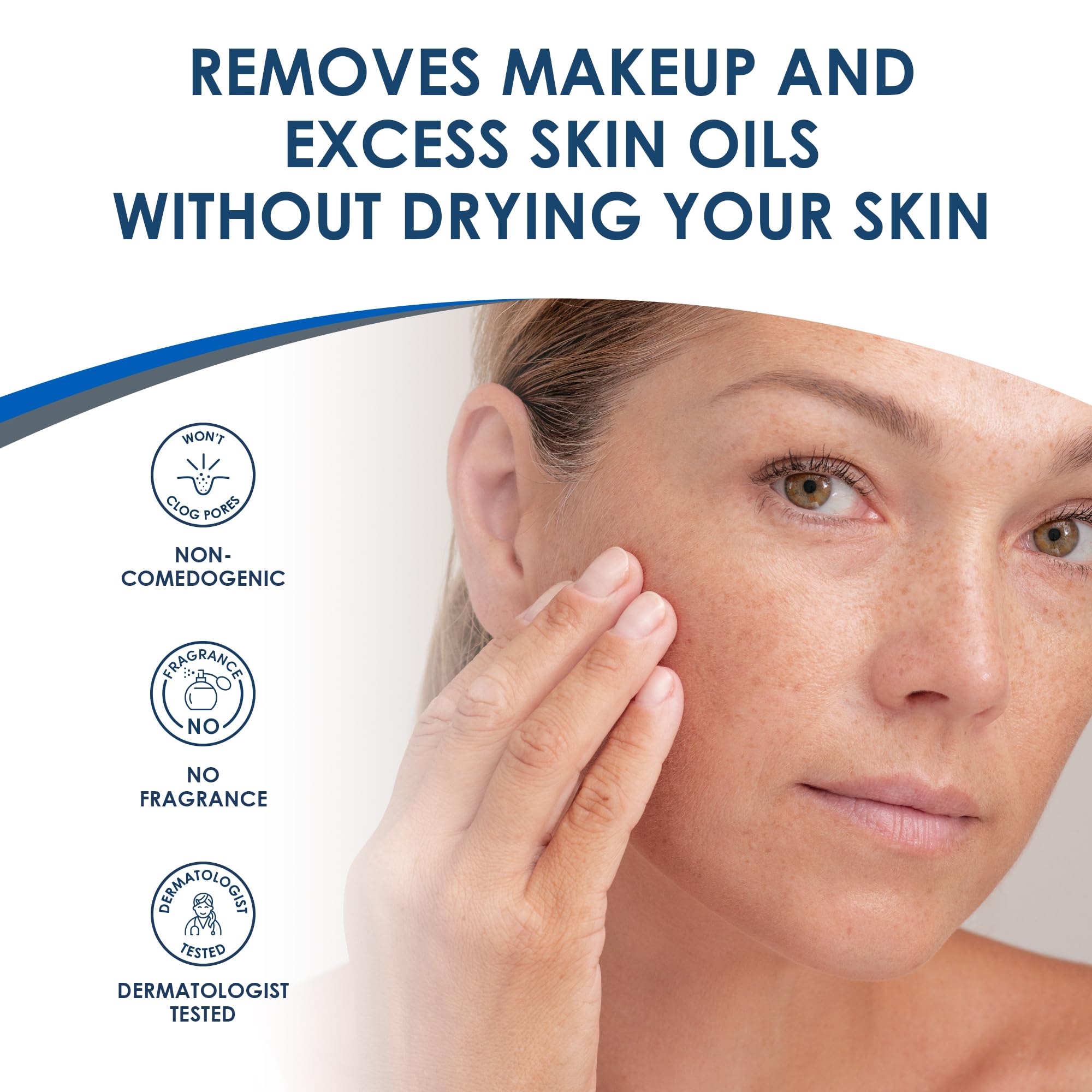 Vanicream label closeup shows fragrance-free formula and pH-balanced cleansing for sensitive skin.