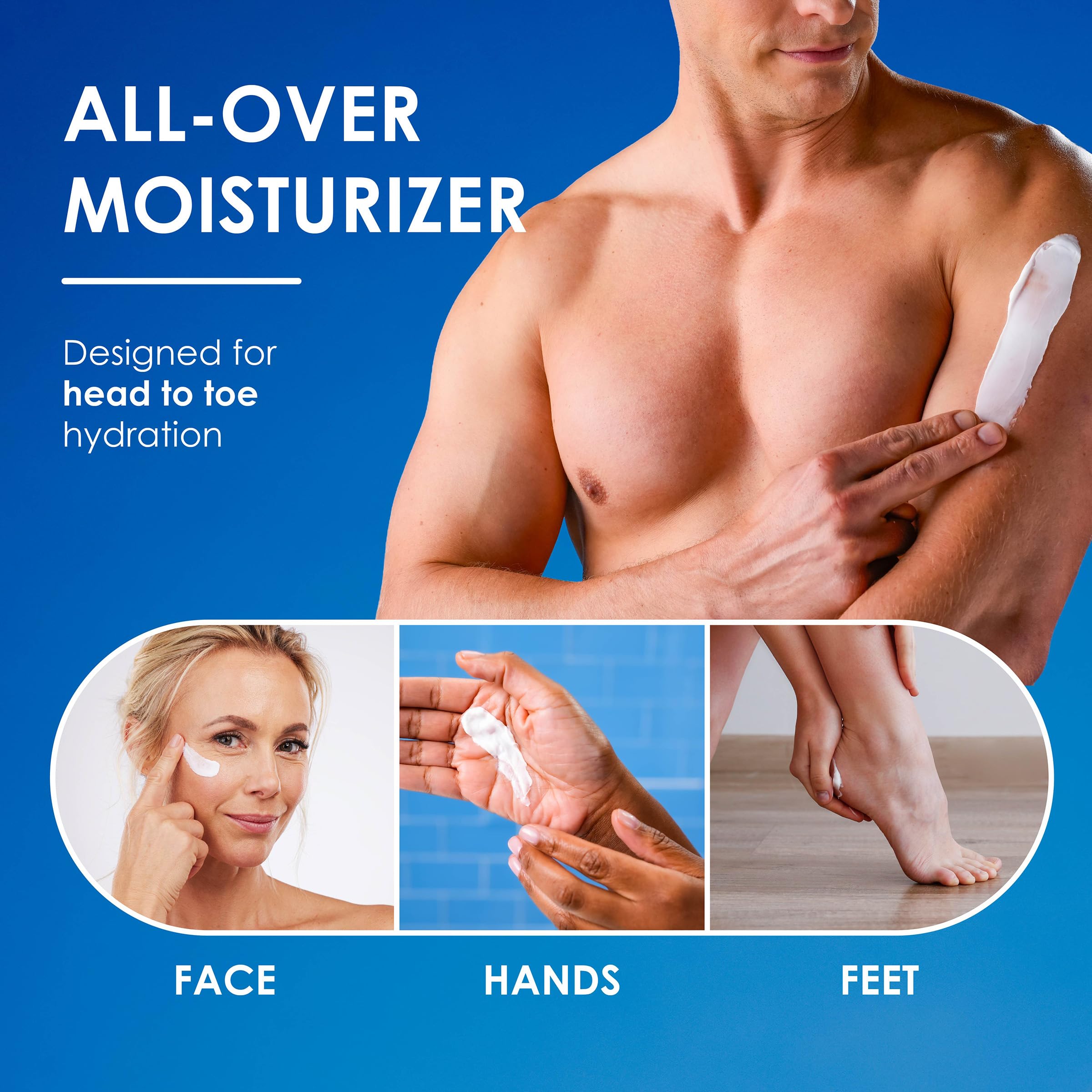 Applying Vanicream to dry hands to soothe and replenish skin moisture quickly