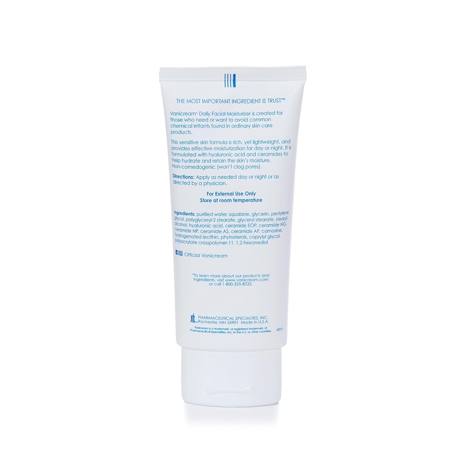 Vanicream lightweight hydration image conveys quick-absorbing, non-greasy feel.