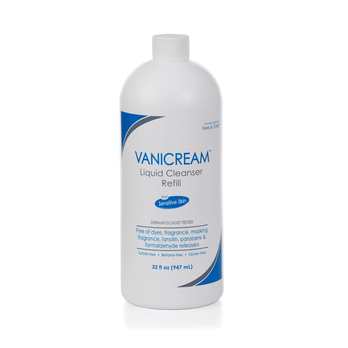 Vanicream liquid cleanser refill 32oz bottle for gentle daily cleansing on sensitive skin.
