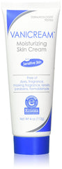 Vanicream Moisturizing Cream jar closeup demonstrates smooth, non-greasy hydration for sensitive skin.
