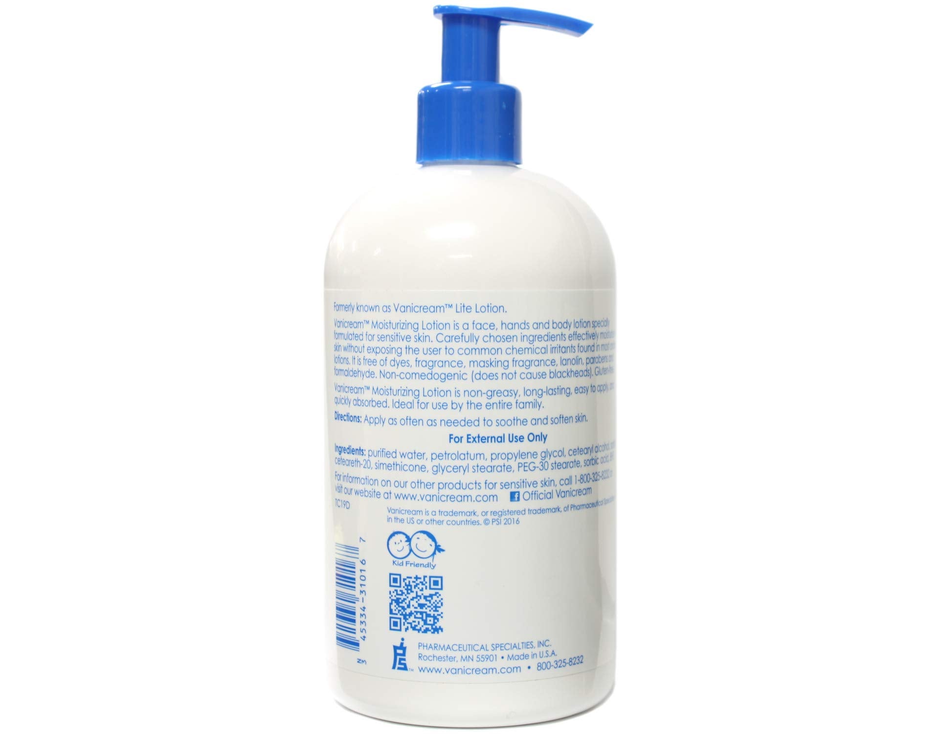Vanicream Moisturizing Lotion application swatch shows quick absorption