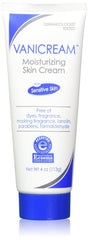 Vanicream moisturizing skin cream pump bottle highlighting non-greasy formula for sensitive skin.