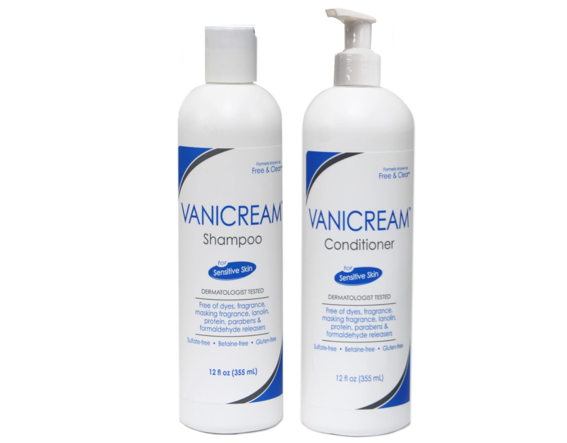 Vanicream set shampoo bottle 12 oz for gentle sensitive scalp cleansing