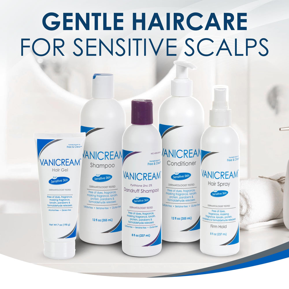 Vanicream shampoo paired with Vanicream conditioner to show complementary routine