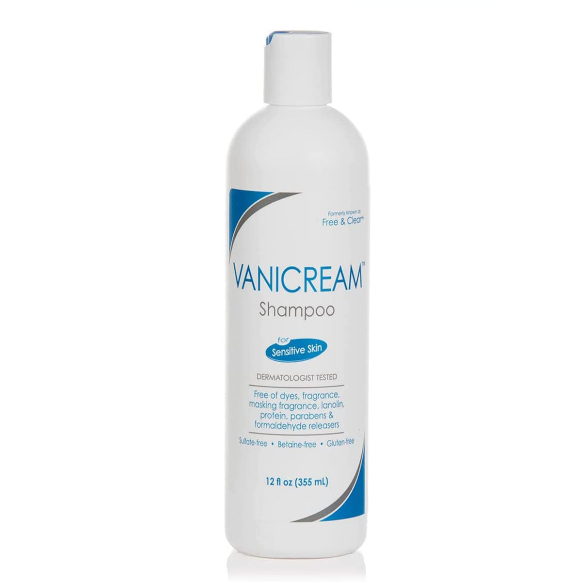 Vanicream bottle front view showing clean, sensitive-friendly labeling and gentle benefits