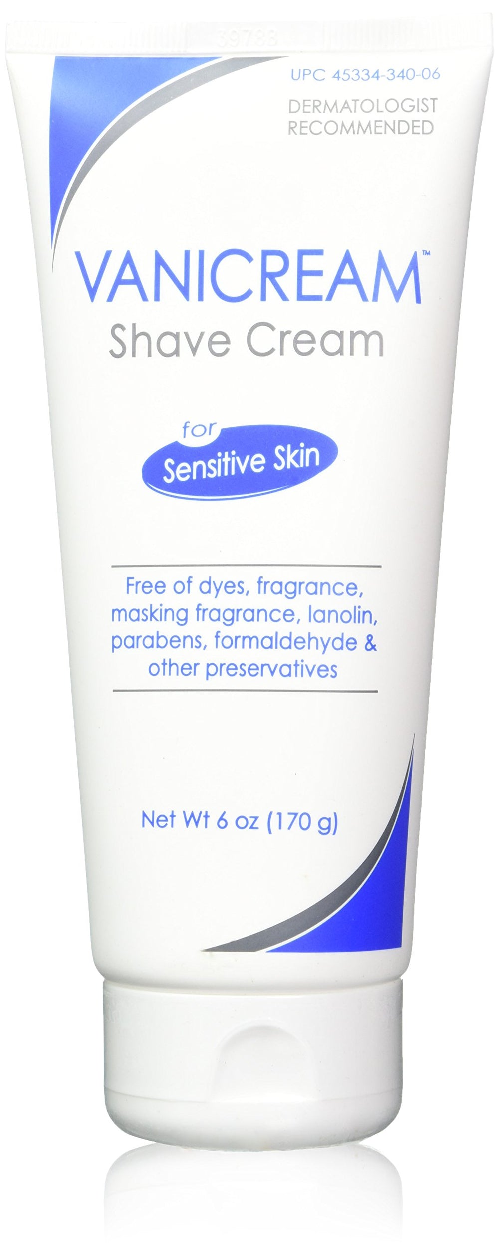 Vanicream shave cream for sensitive skin 6oz bottle-front offers gentle glide and irritation-free shaving