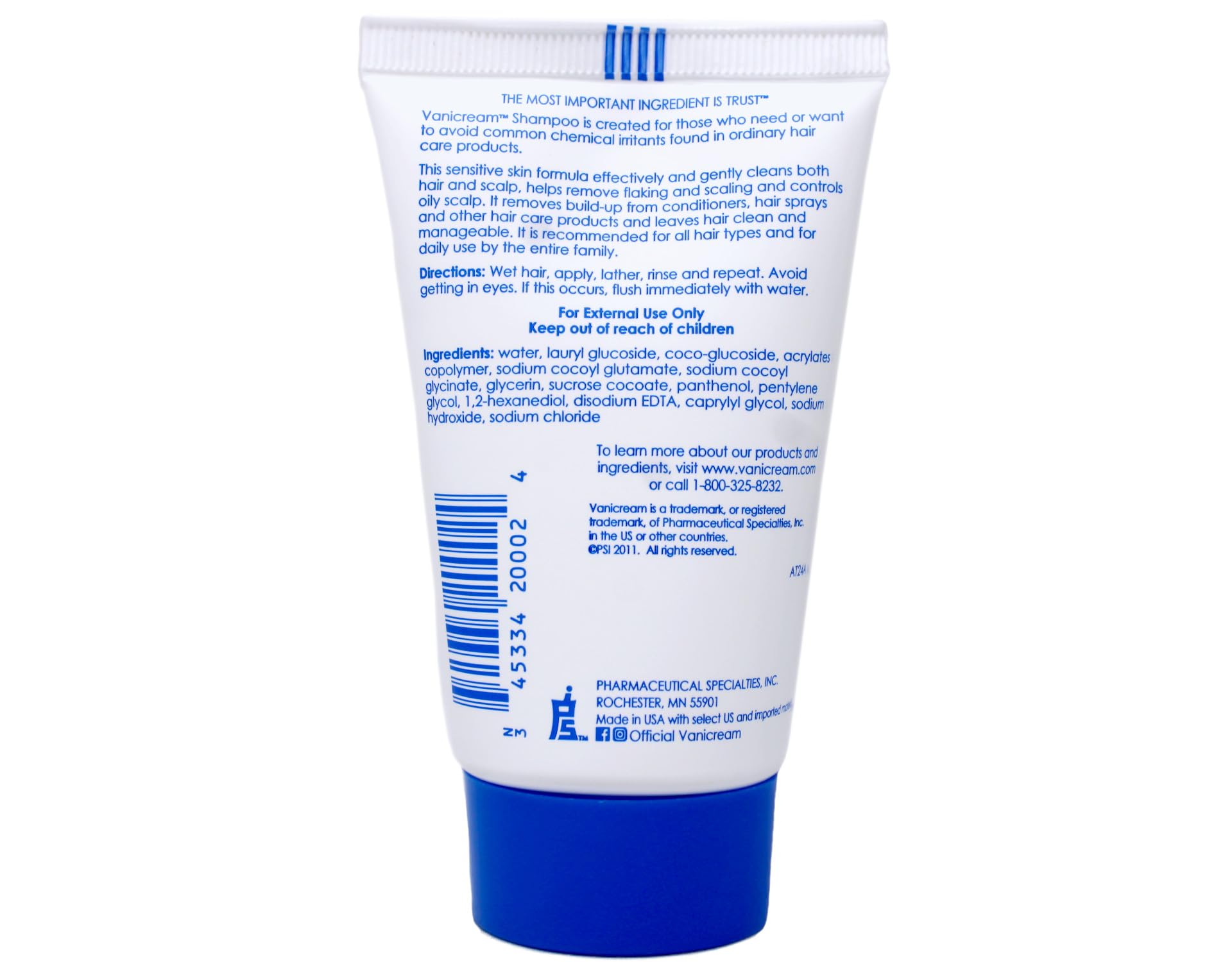 Vanicream travel kit packaging packed for trips and on-the-go use
