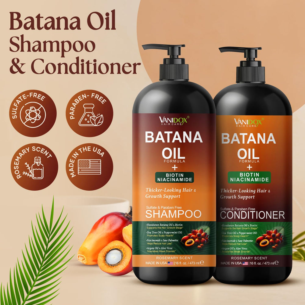 VANIDOX Batana Oil Conditioner bottle demonstrating smoother, hydrated strands