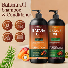 VANIDOX Batana Oil Conditioner bottle demonstrating smoother, hydrated strands