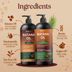 VANIDOX Biotin Niacinamide ingredients close-up communicates nourishing scalp support