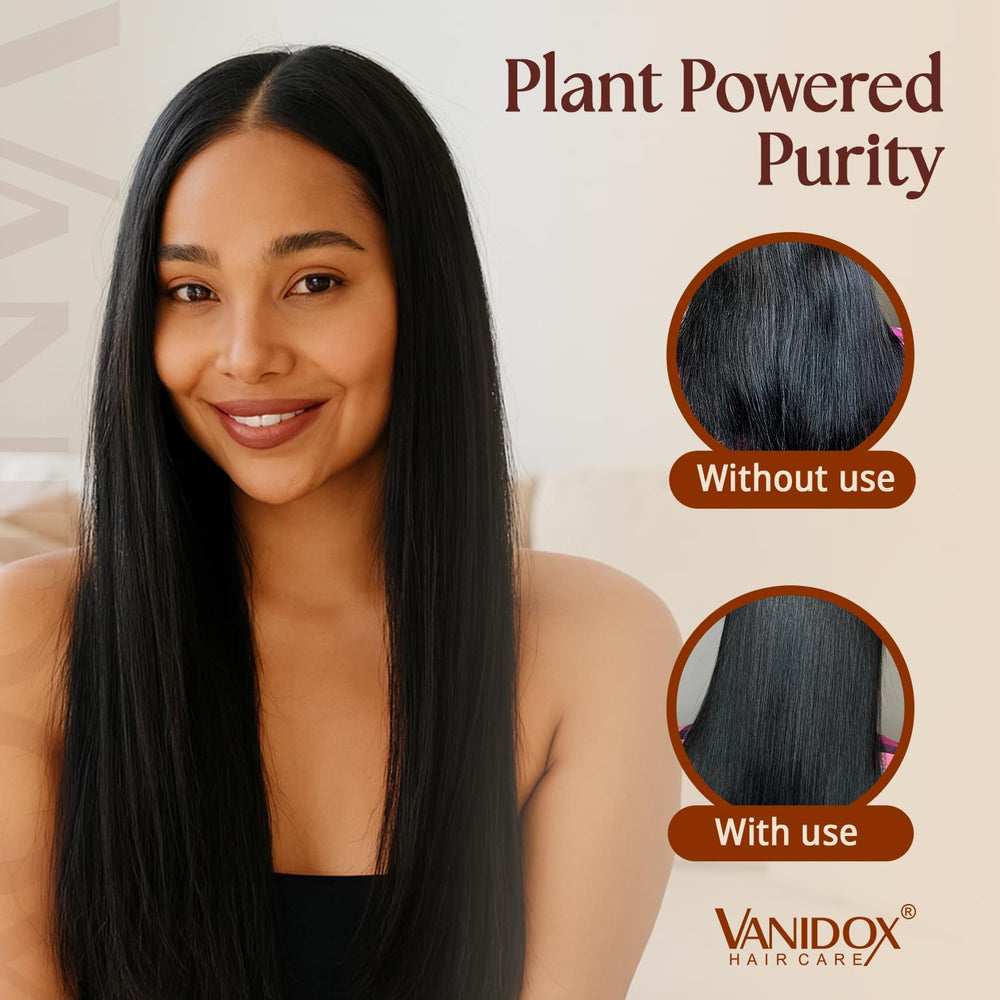VANIDOX Conditioner application on damp hair demonstrates detangling ease
