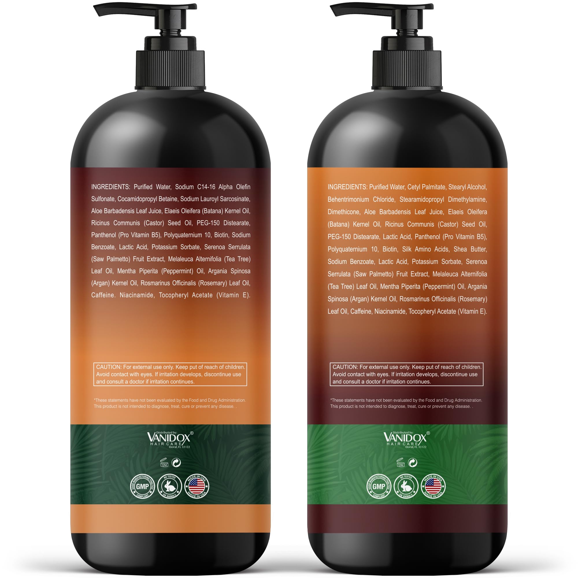 VANIDOX Made in USA stamp emphasizes quality and universal hair-type suitability