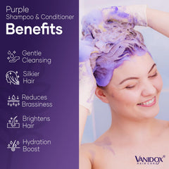 Vanidox purple shampoo ingredients closeup—sea buckthorn oil supports moisture and color-friendly care.