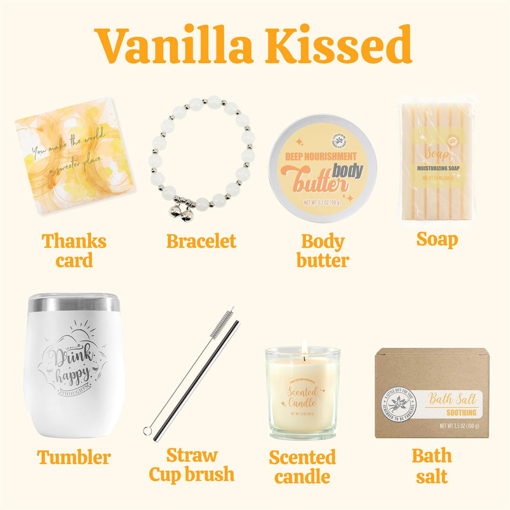 Vanilla Spa Gifts Set for Women displayed in elegant packaging for special occasions.