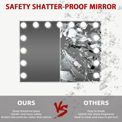 VANITII GLOBAL vanity mirror offers three lighting modes and adjustable brightness