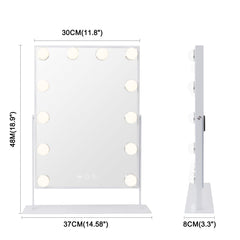 VANITII Global tabletop vanity mirror rotates 360 degrees for flexible viewing angles during grooming.