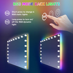 VANITII Global vanity mirror smart touch panel for quick light adjustments.