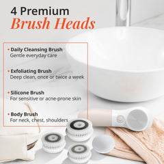 Raedia silicone head provides gentle, hygienic cleansing for sensitive areas.
