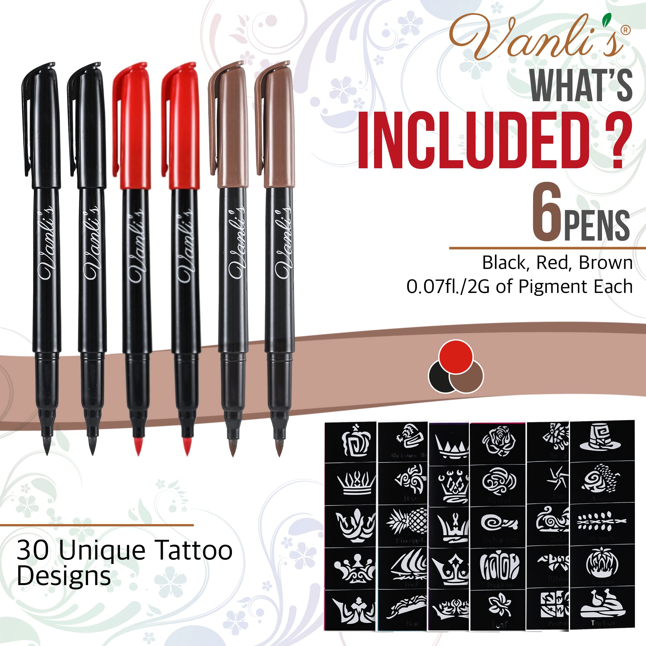 Vanli's tattoo stencils 30 patterns enable rapid, stylish designs for parties.